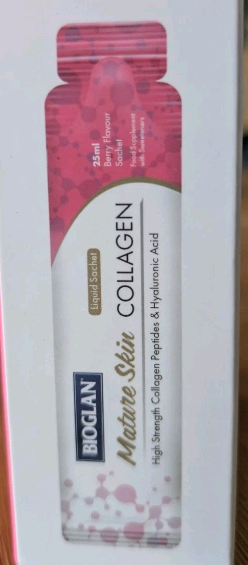 Bioglan Mature Skin High Strenght Collagen 10 Sachets (25ml Each) Berry Flavored