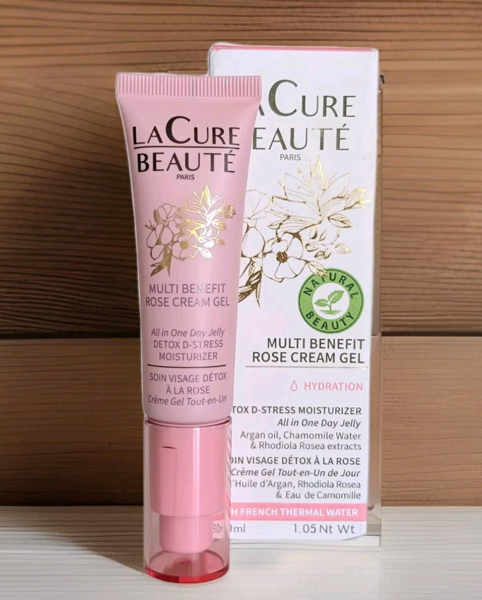 La Cure Beaute Multi Benefit Rose Cream Gel 30ml Detox D-Stress Moisturiser